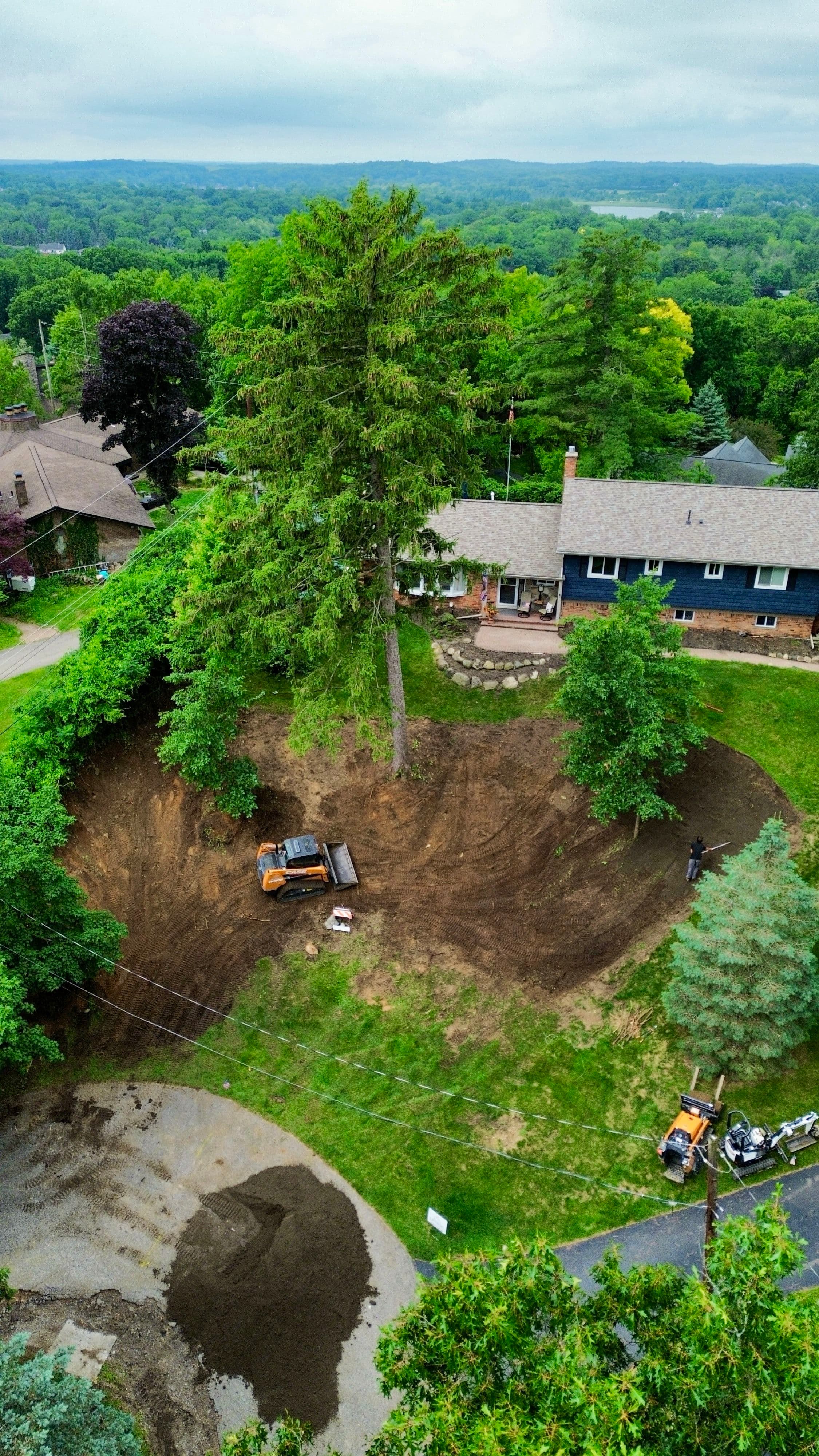 Project Wooded Hillside Cleared and Graded in Clarkston Michigan image