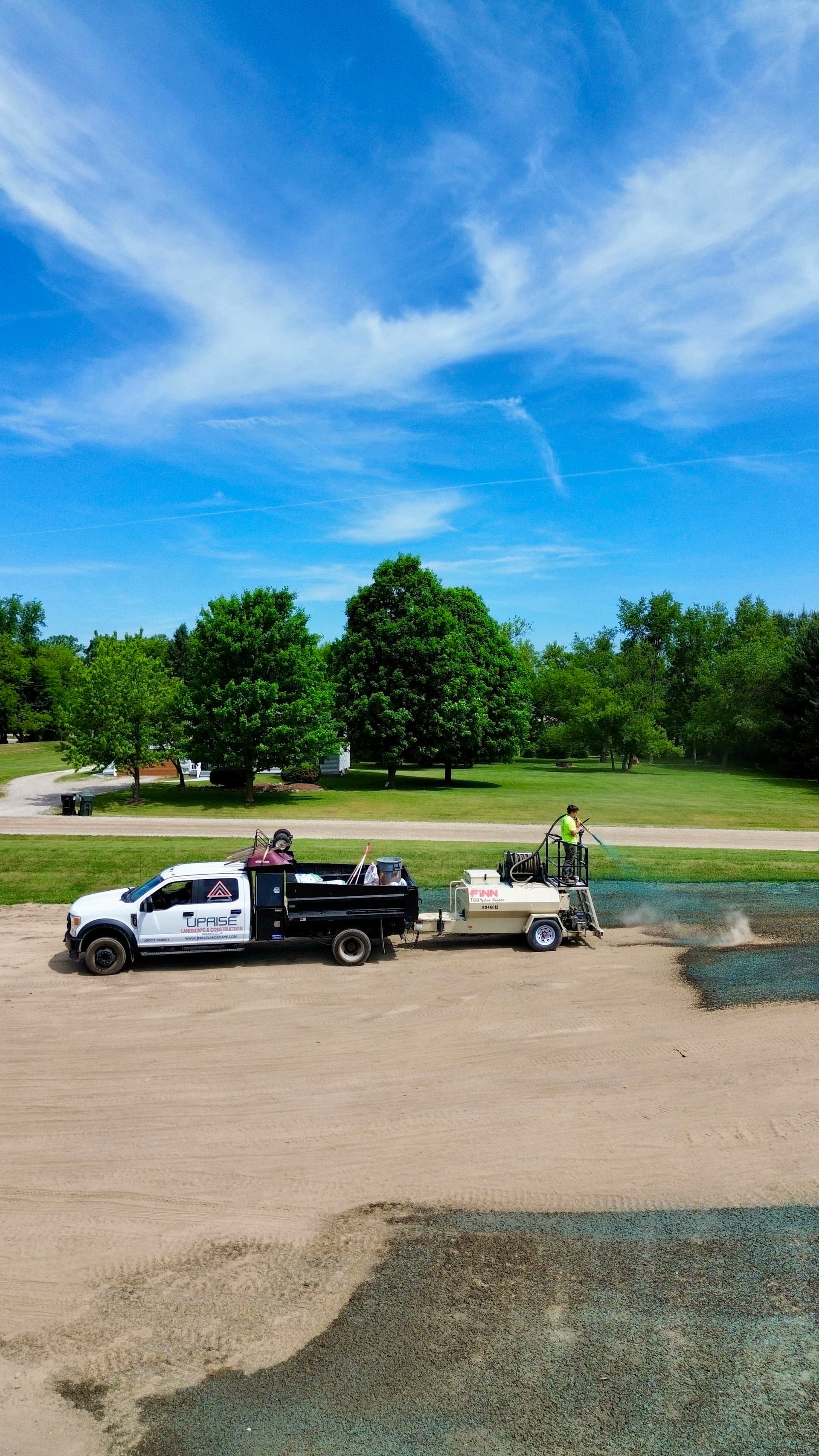 New Construction Hydroseeding on a Multi-Acre Build in South Lyon image