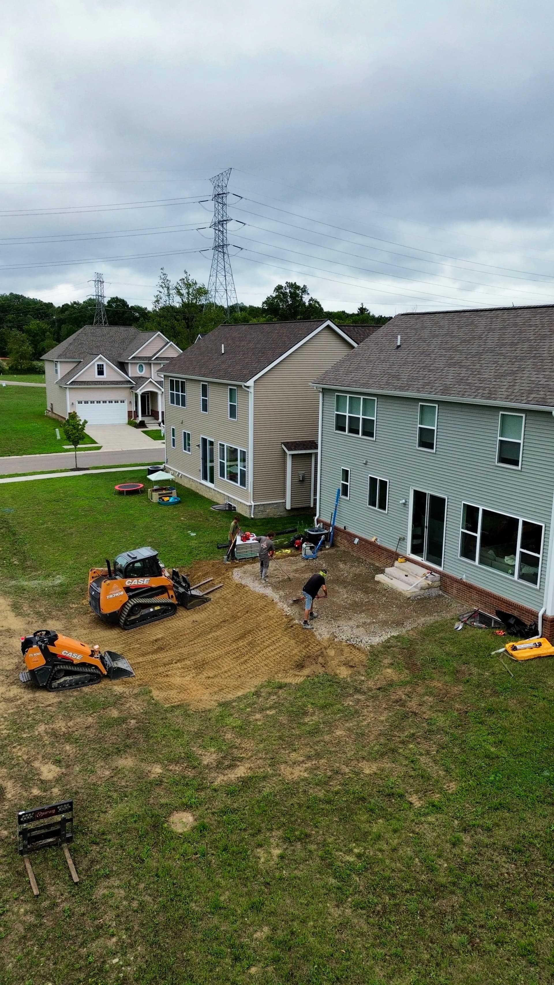 Backyard Grade Raise and Unilock Beacon Hill Patio Install image