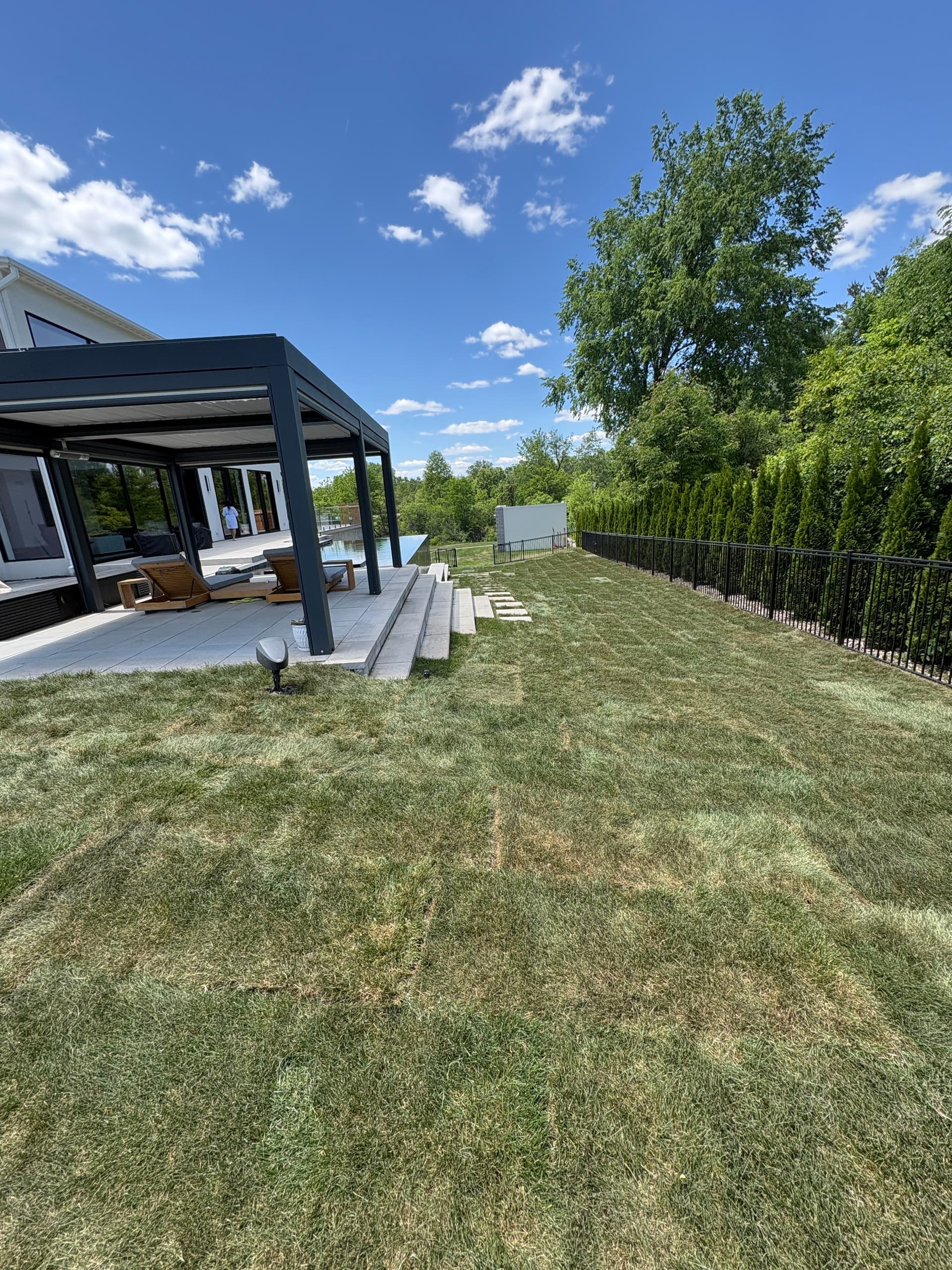 Gallery photos for Kentucky Blue Sod Installation with Full Regrade in Northville: Image #3