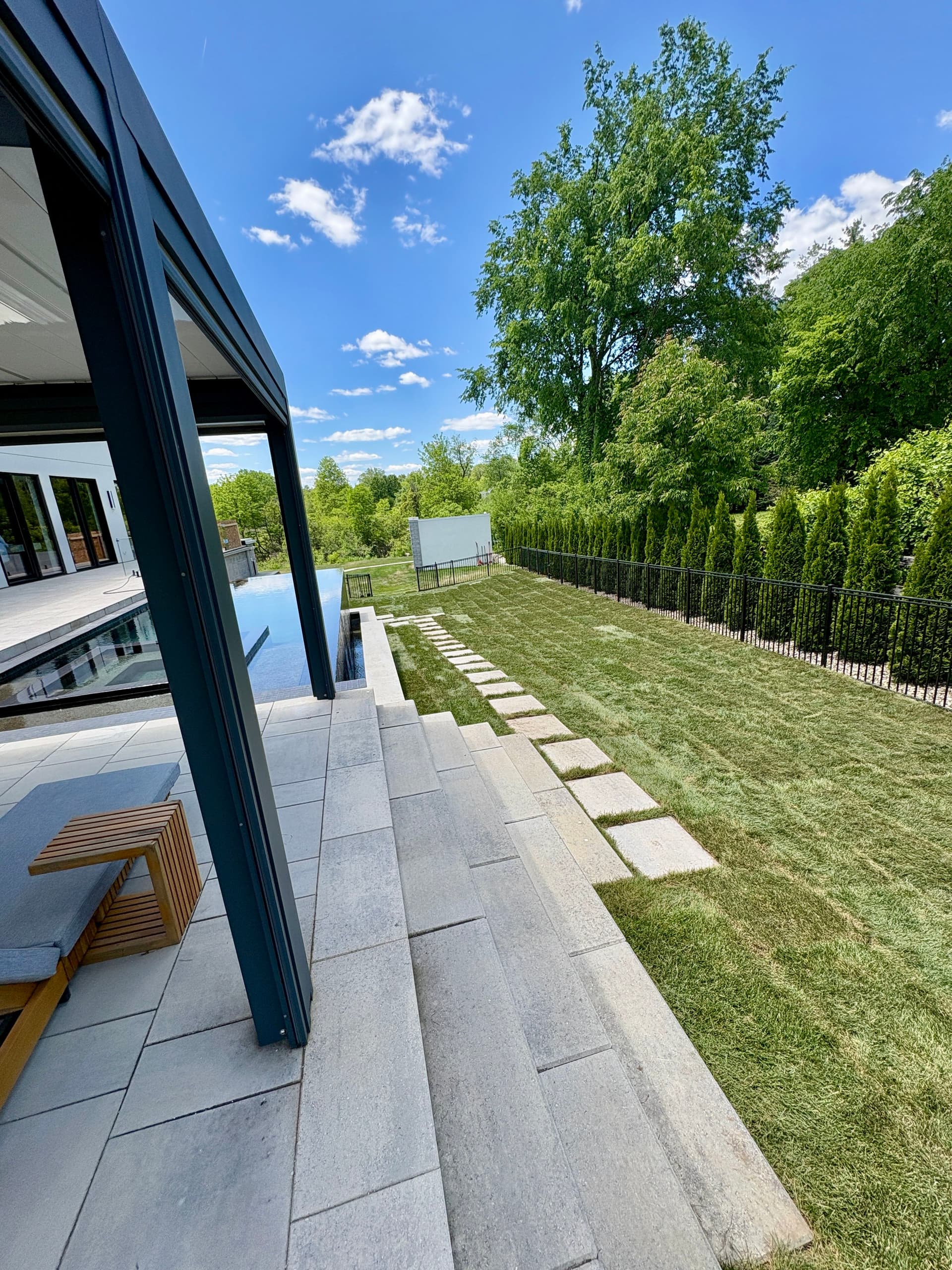 Gallery photos for Kentucky Blue Sod Installation with Full Regrade in Northville: Image #1